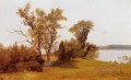 Veleros en el Hudson en Irvington luminismo paisajes Albert Bierstadt